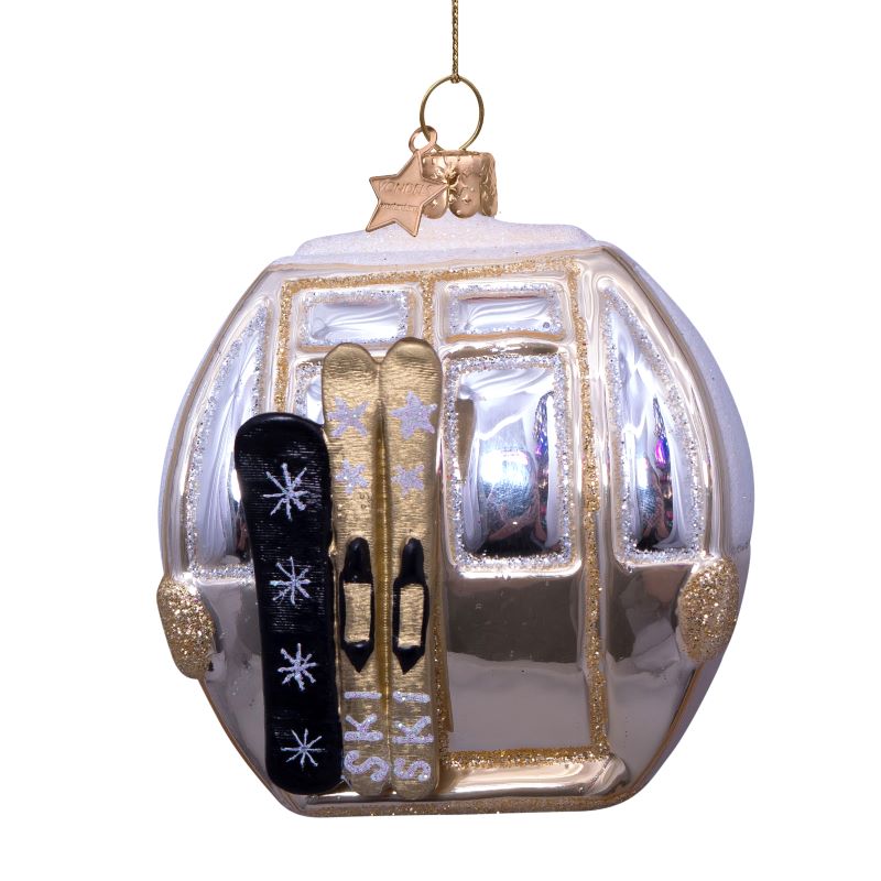 Glas gondol juleophæng - H8 cm.